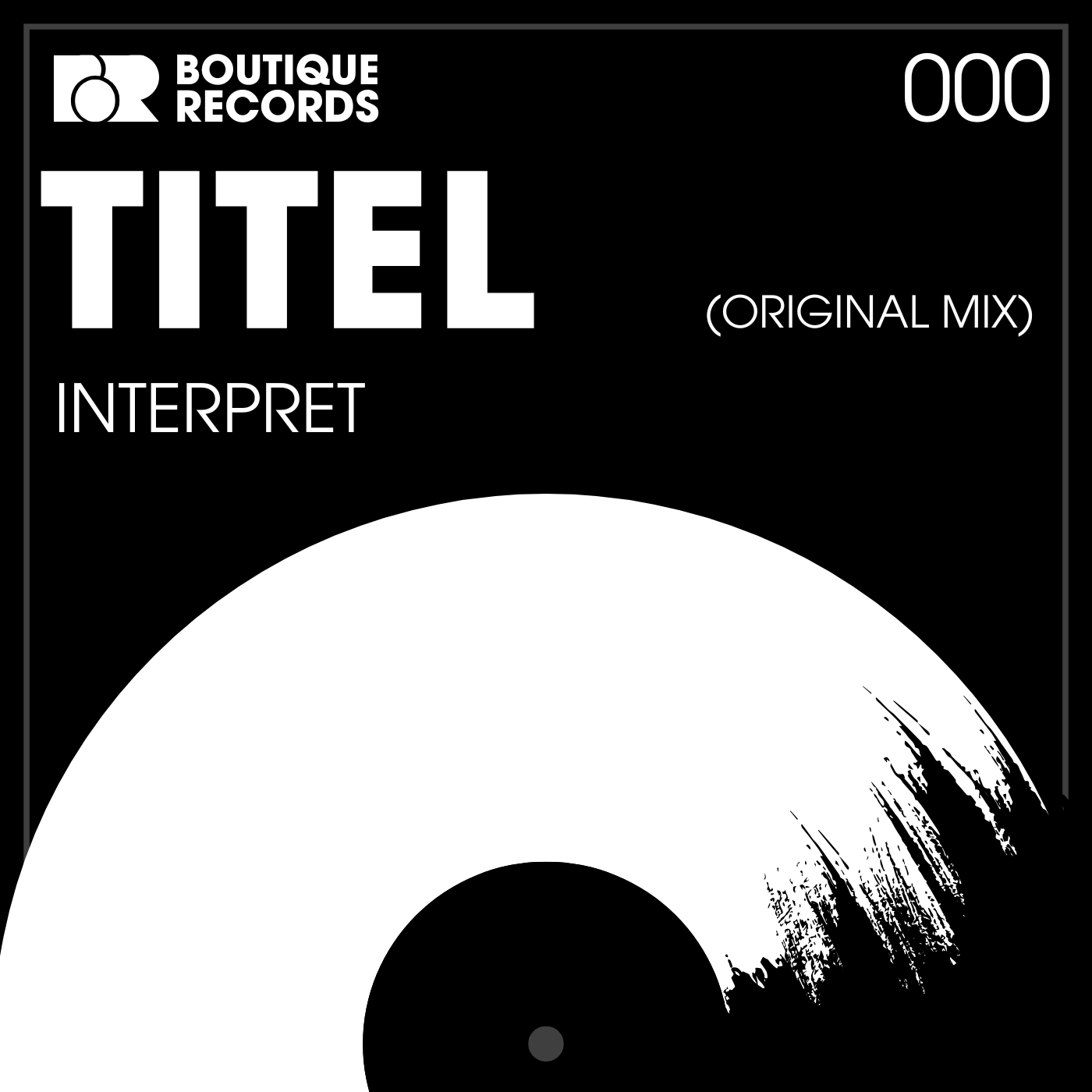 Boutique Records Cover Artwork Vorlage